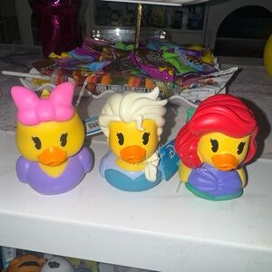 RARE Disney Princess Rubber Duck Set - Purple, Blue, Red